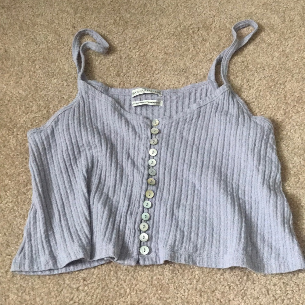 blue loose tank top from urban outfitters